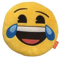 Emoji Happy Tears Yellow Cushion