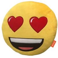 Emoji Heart Eyes Yellow Cushion