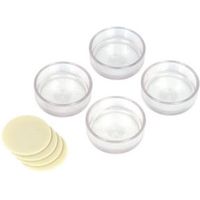 Diall Plastic Castor Cup (Dia)45mm Pack Of 4