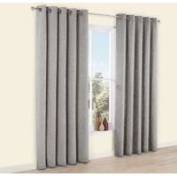 Thornbury Grey Chenille Eyelet Lined Curtains (W)228cm (L)228cm