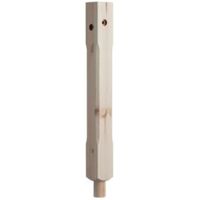 Pine Pre-Drilled Stop Chamfer Top Newel Post (W)82mm (L)725mm