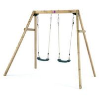 Plum Wooden Double Swing Set - 273799