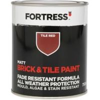 Fortress Tile Red Matt Brick & Tile Paint 750 Ml