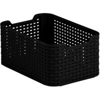 Curver Black 7L Plastic Storage Basket
