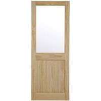 2 Panel Clear Pine Glazed Internal Door (H)1981mm (W)762mm