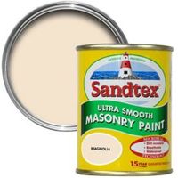Sandtex Magnolia Cream Matt Masonry Paint 0.15L Tester Pot