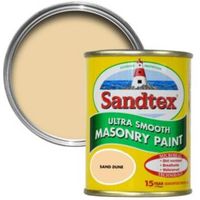 Sandtex Sand Dune Yellow Matt Masonry Paint 0.15L Tester Pot