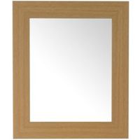 Colours Bullnose Oak Effect Framed Rectangular Mirror (H)660mm (W) 550mm