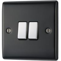 British General 10AX 2-Way Double Black Switch