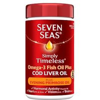 Seven Seas Pure Cod Liver Oil Plus Evening Primrose Oil 90 One-a-Day Capsules