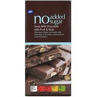 Boots No Added Sugar Milk Chocolate With Fruit & Nuts 100g