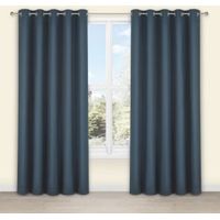 Salla Denim Plain Woven Eyelet Lined Curtains (W)167cm (L)183cm