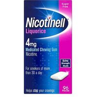 Nicotinell Liquorice 4mg Medicated Chewing Gum - 96 Pieces