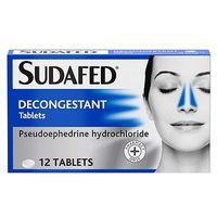 Sudafed Decongestant Tablets - 12