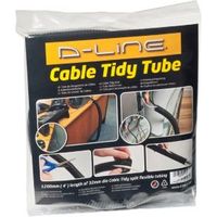 D-Line Black PVC Cable Tidy Tube