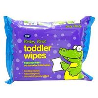 Boots Krazy Kroc Fragrance Free Toddler Wipes - 1 X 60 Pack Wipes