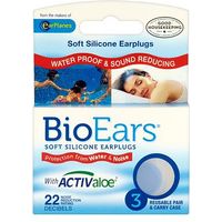 BioEars Soft Silicone Earplugs With Activ Aloe - 3 Pairs