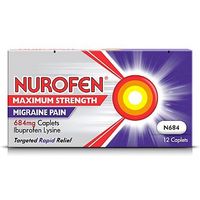 Nurofen Maximum Strength Migraine Pain 684mg Caplets - 12 Pack