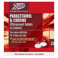 Boots Pharmaceuticals Paracetamol & Codeine - 32 Effervescent Tablets (Co-Codamol)