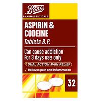 Boots Aspirin And Codeine Tablets B.P. - 32 Tablets