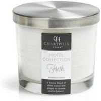 Chartwell Home Linen & White Cotton Jar Candle - 5024418915560