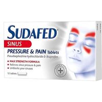 Sudafed Sinus Pressure & Pain Tablets - 12 Tablets