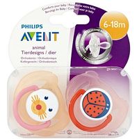 Philips AVENT 2 Animal Orthodontic Soothers 6-18m