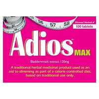 Adios Max - Fucus Dry Extract 120mg - 100 Tablets