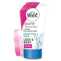 Veet In-Shower Hair Removal Cream With Aloe Vera & Vitamin E For Sensitive Skin 150ml