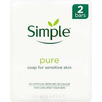 Simple Pure Soap Bar For Sensitive Skin 2 X 125g