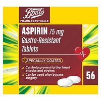 Boots Aspirin 75 Mg Gastro-Resistant - 56 Tablets