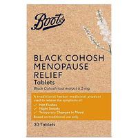 Boots Menolieve Black Cohosh Root Extract 6.5mg - 30 Tablets