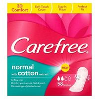 Carefree Cotton Breathable Pantyliners Economy 58 Pack