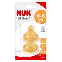 NUK First Choice Anti-Colic Wide Neck Teat Size 2 Twin Pack