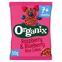 Organix Finger Foods Organic Raspberry & Blueberry Rice Cakes 7+ Months Stage 2 50g
