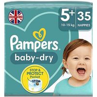 Pampers Baby-Dry Size 5+ Nappies Essential Pack - 35 Nappies
