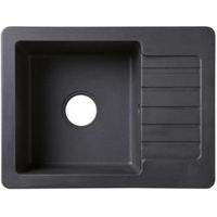Cooke & Lewis Burnell 1 Bowl Black Composite Quartz Compact Sink & Drainer