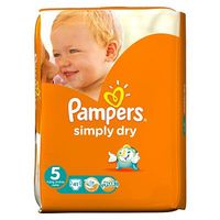 Pampers Simply Dry Nappies Size 5 Large Pack - 41 Nappies