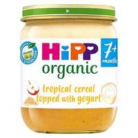 HiPP Organic Breakfast Layer Tropical Cereal Topped With Yogurt 7+ Months 160g