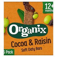 Organix Goodies Organic Cocoa & Raisin Soft Oaty Bars 6 X 30g