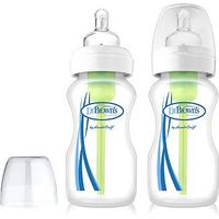 Dr Brown's Wide Necked Baby Feeding Bottles 240ml 2Pack