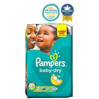 Pampers Baby-Dry Nappies Size 5+ Large Bag - 48 Nappies
