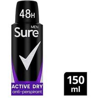 Sure Men Active Dry Anti-perspirant Deodorant Aerosol 150ml