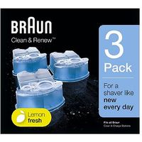 Braun Electric Shaver Clean & Charge Refill - Pack Of 3