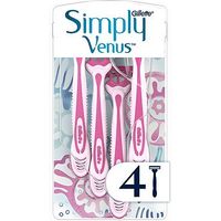 Gillette Simply Venus 3 Women's Disposable Razors 4 Count