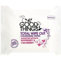 Good Things Total Wipeout Raspberry And Cranberry Face Wipes 25s