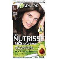 Garnier Nutrisse Creme Permanent Hair Colour 3 Darkest Brown