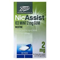 Boots Pharmaceuticals NicAssist Ice Mint 2mg Gum - 105 Pieces
