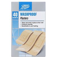 Boots Washproof Plasters (Pack Of 40 Assorted)