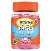 Seven Seas Haliborange Kids Vitamin D Calcium Softies 30 Strawberry Shapes